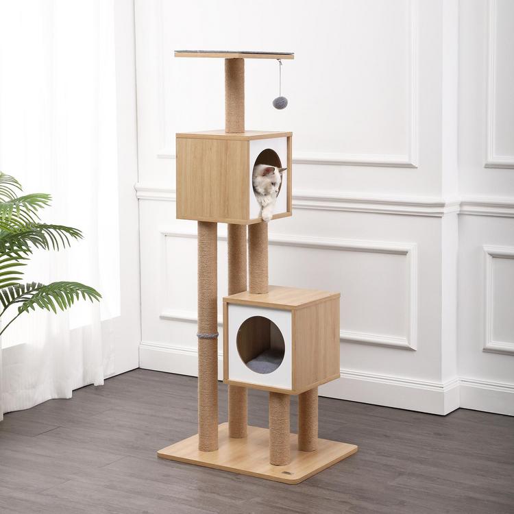 The Licker Store, Sawyer 3-Tier Minimalist Jute Cat Tree Condo