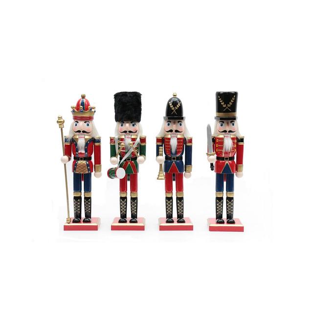 Santa's Workshop 12" King and Guard Nutcrackers, Set of 4
