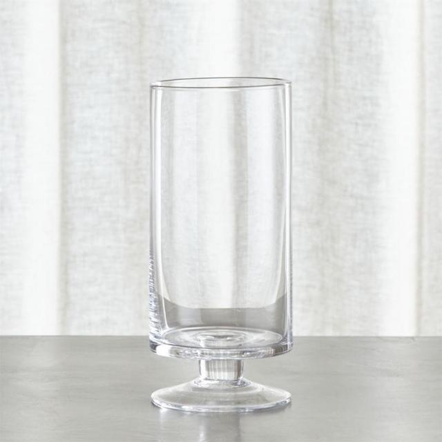 London Narrow Short Glass Hurricane Candle Holder