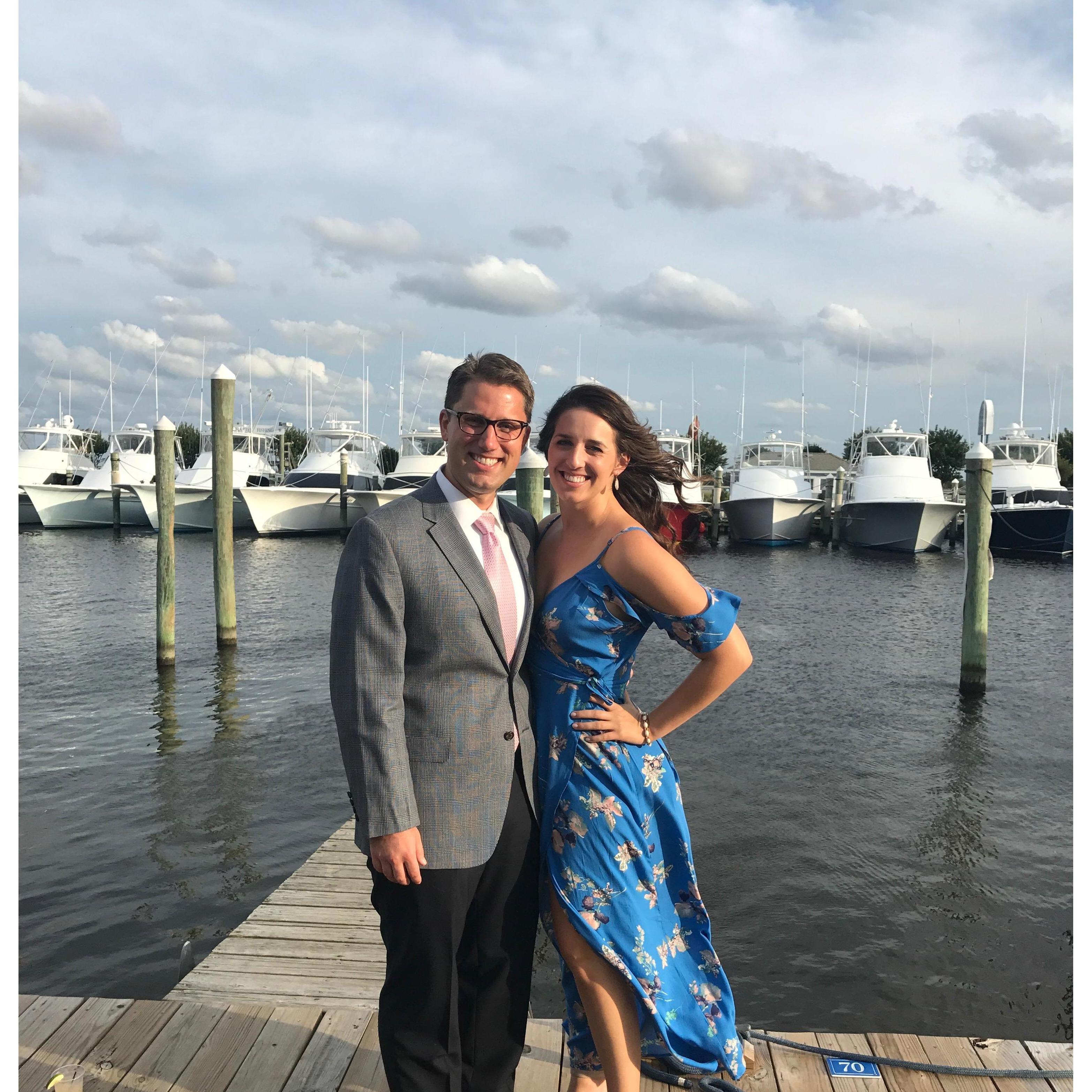 At Zack and Erin's wedding in the Outer Banks!