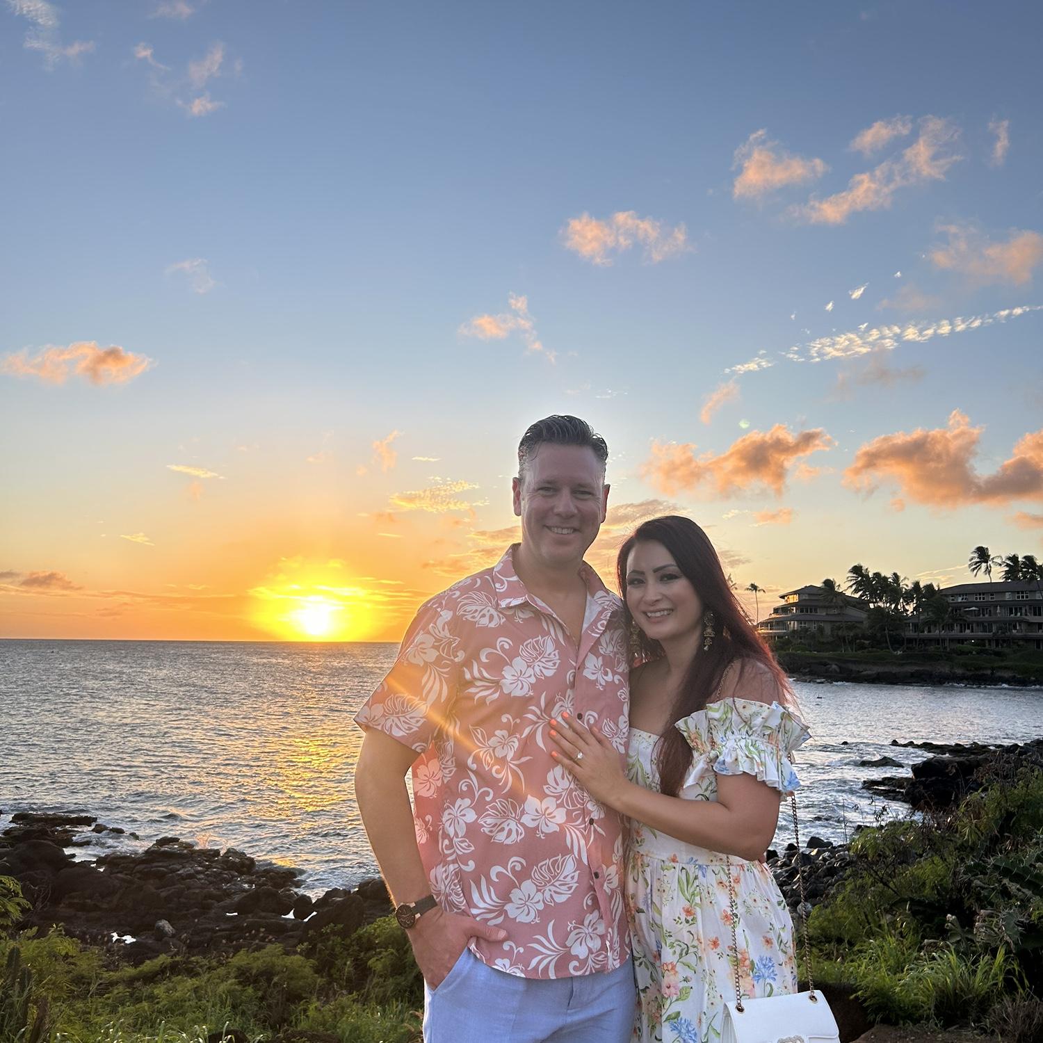 I said “yes” in Kauai, HI!!! 🌅