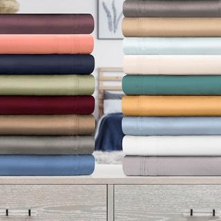 Egyptian Cotton 1000 Thread Count 4 Piece Bed Sheet Set by Superior - Queen - Burgundy