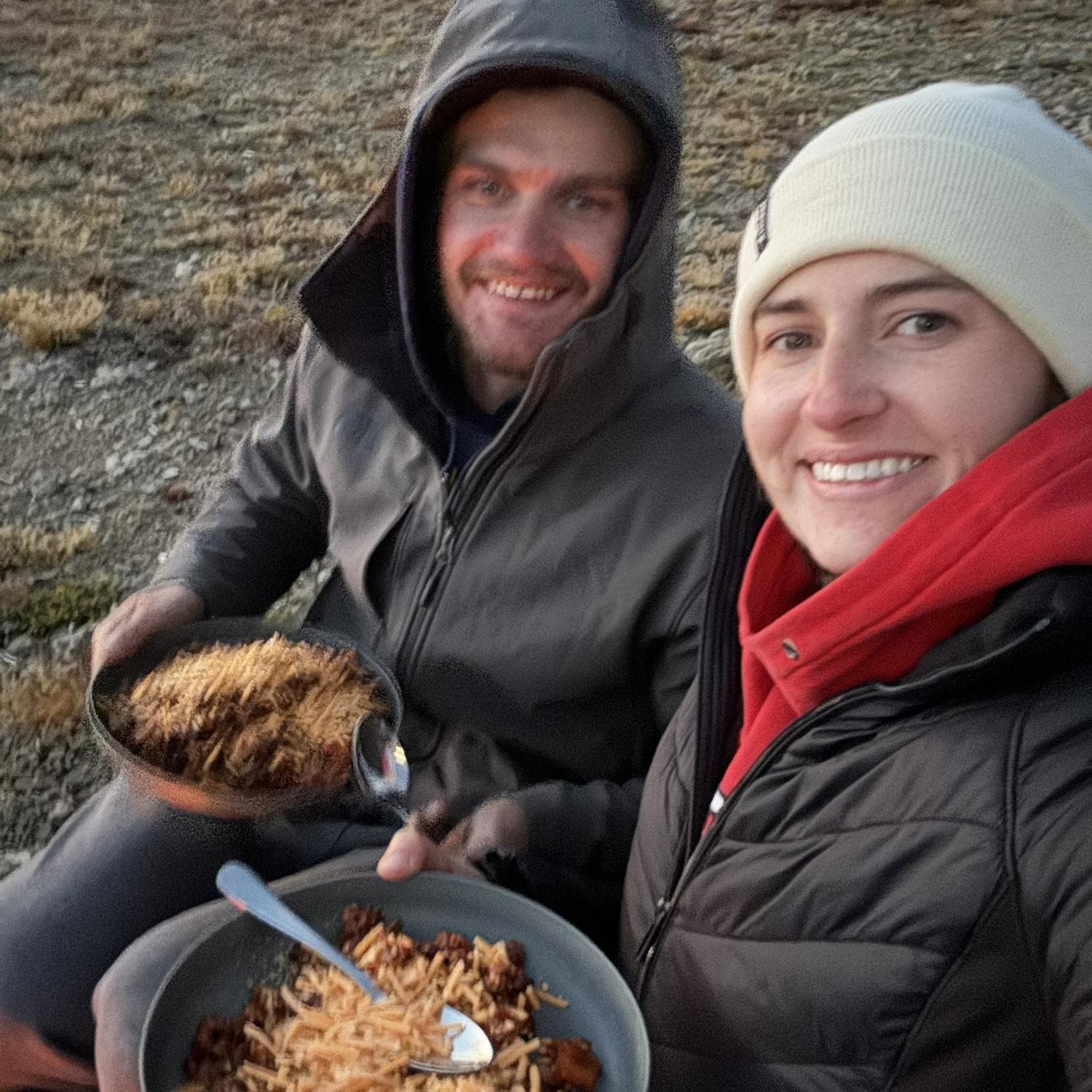 Made chili over the campfire while camping at the top of a mountain in Colorado!