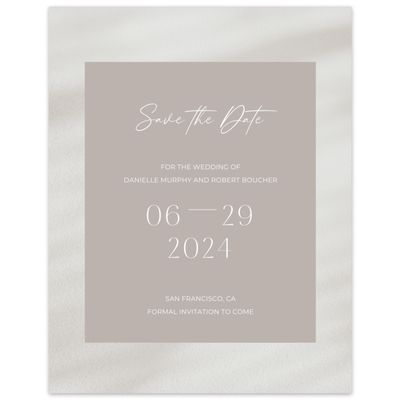 Grey Simple Wedding Digital Save the Date - Pinellas Type