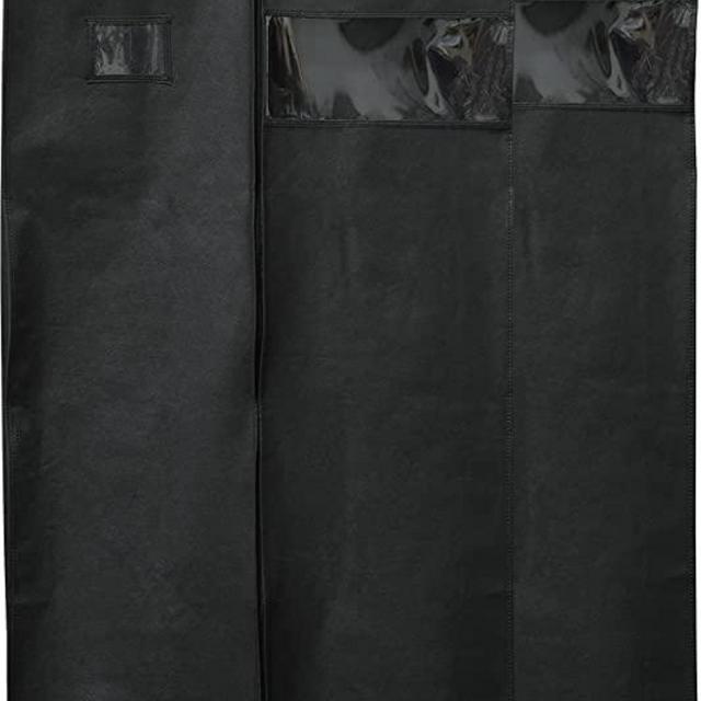 Simple Houseware 2 Pack Travel Garment Bag, Black
