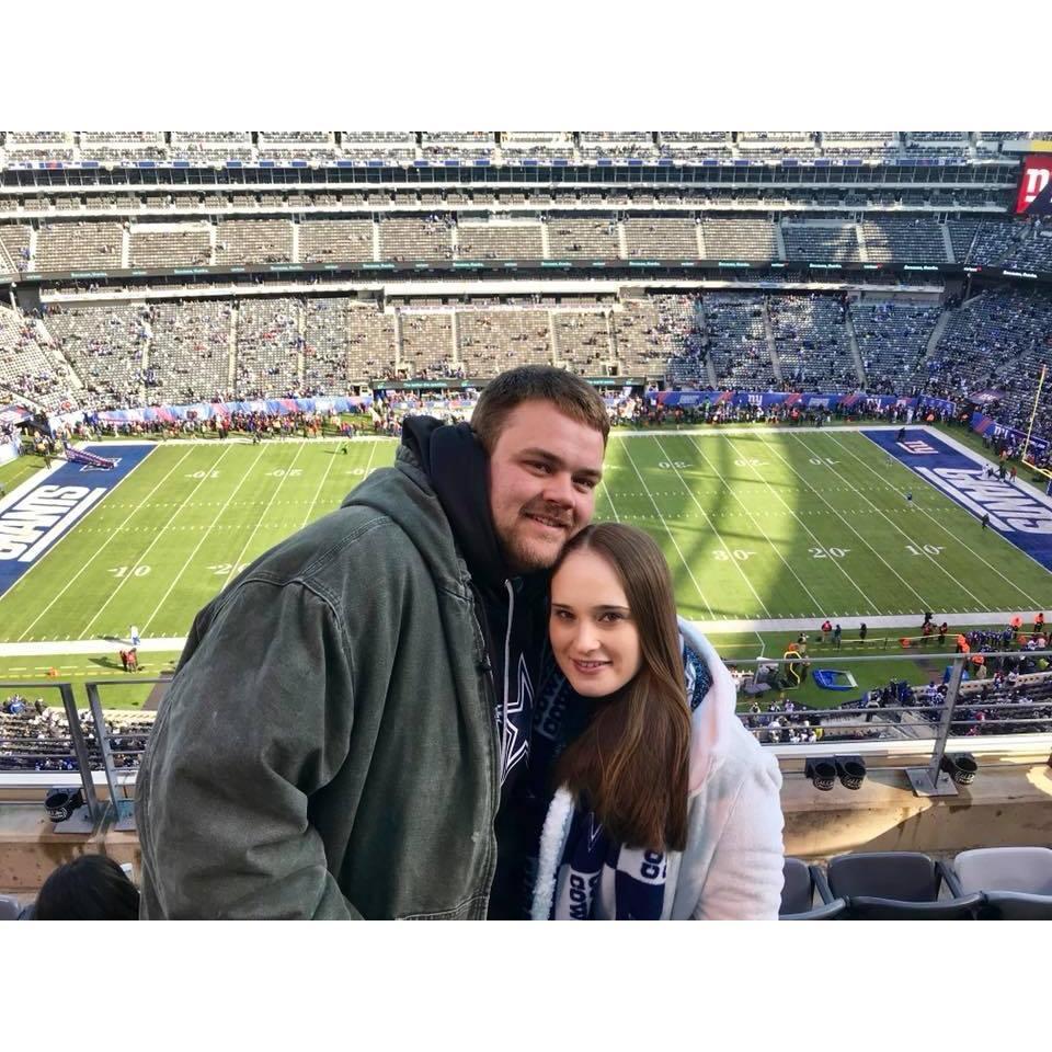 Celebrating our 15 year anniversary watching the Cowboys beat the Giants