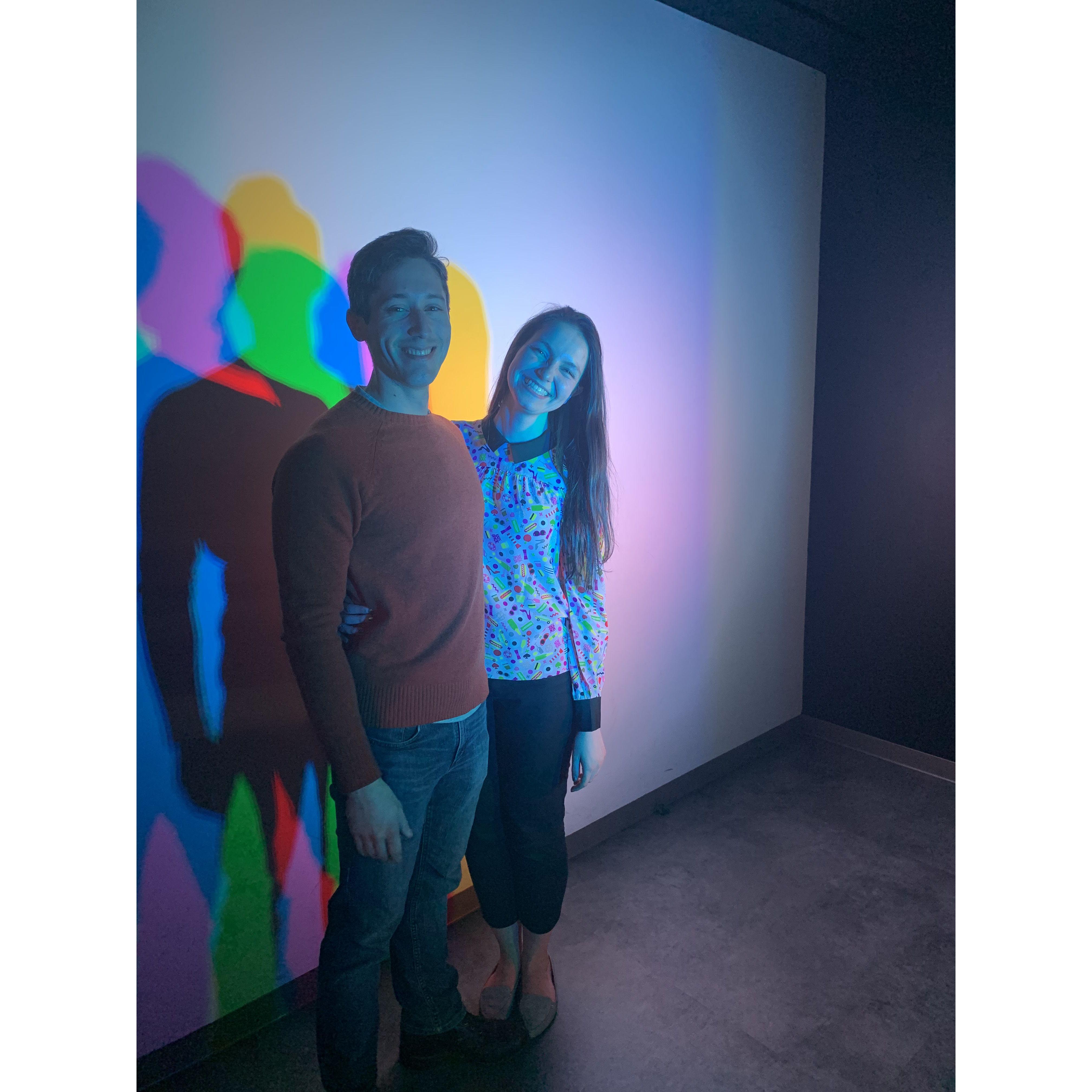One of our first dates at the Museum of Illusions in Washington, DC...Natalia is turning her head away because she didn't want Philip to know how much she liked him :) - March 2023