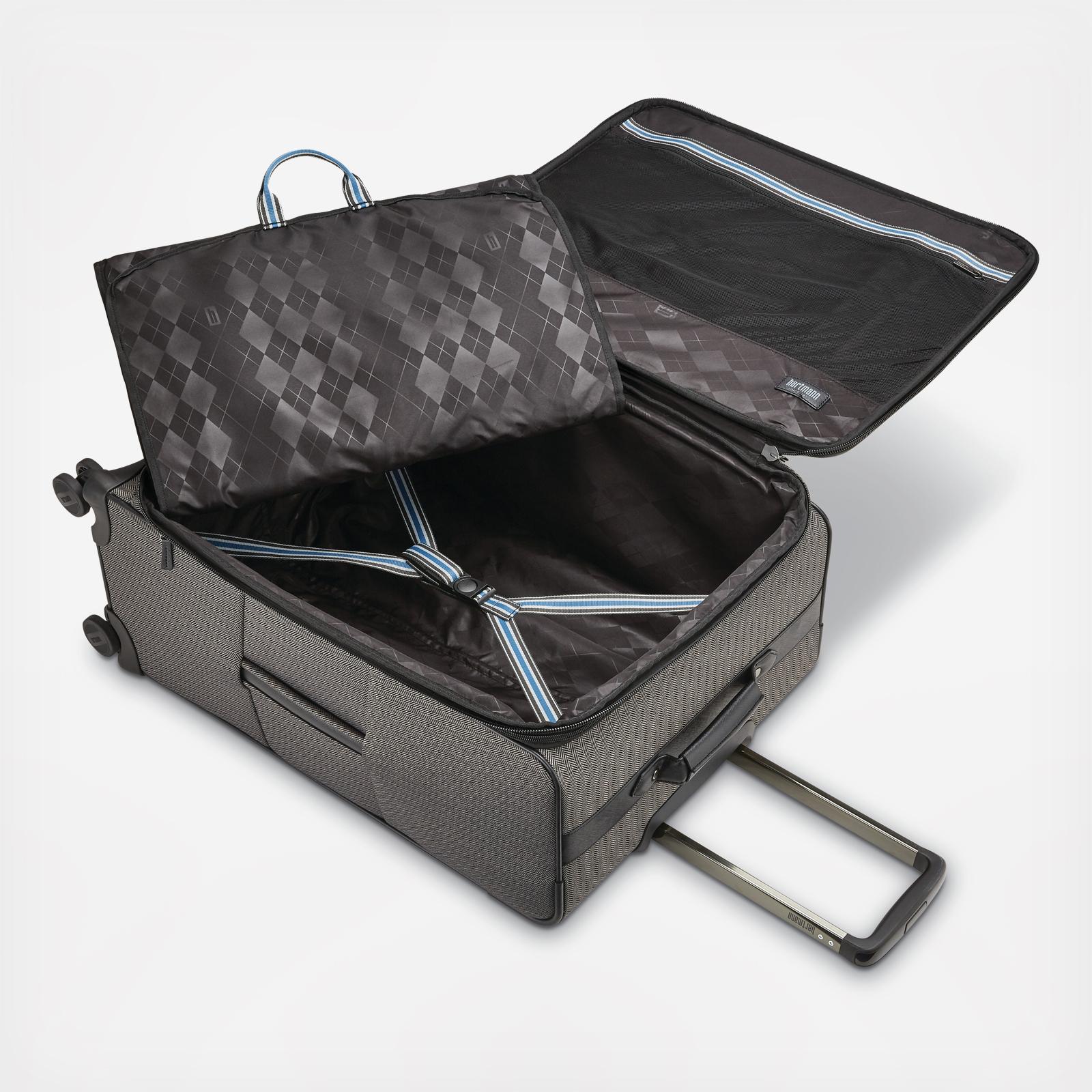 hartmann herringbone deluxe underseat carry on spinner