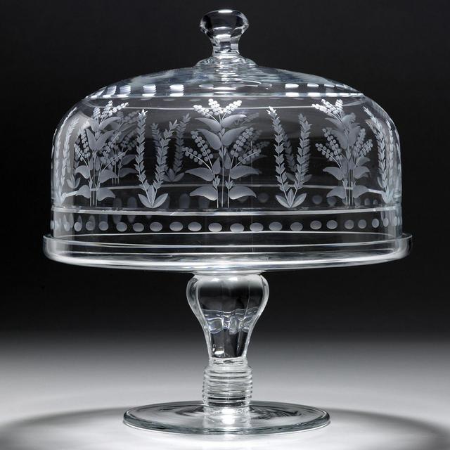 William Yeoward Crystal "Portia" Cake Stand & Dome, 12"
