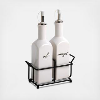 Square 3-Piece Oil & Vinegar Set