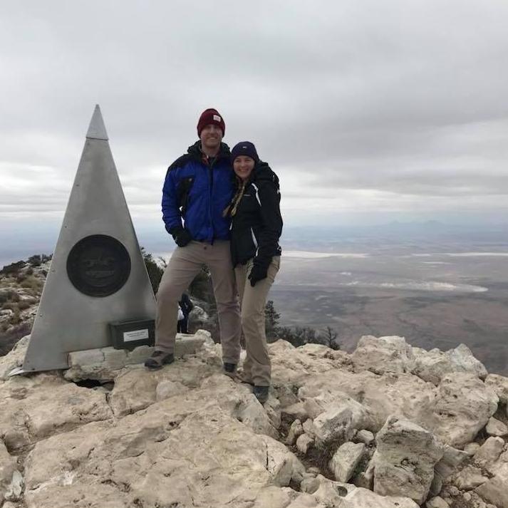 The top of Guadalupe Peak (the mountain where Tyler proposed)!