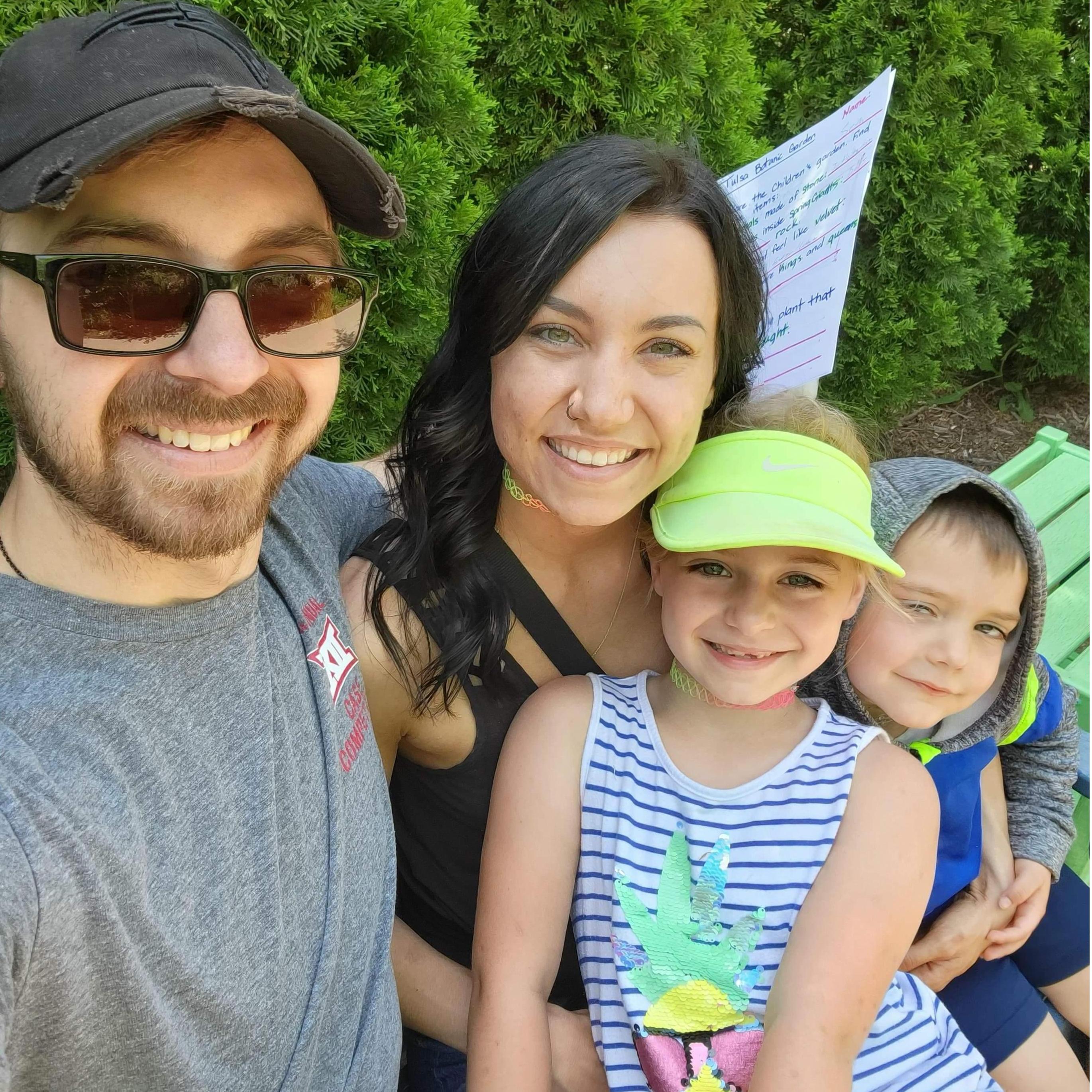 Nearly all of our photos together are family photos exactly like this one, so I had to put at least one in.