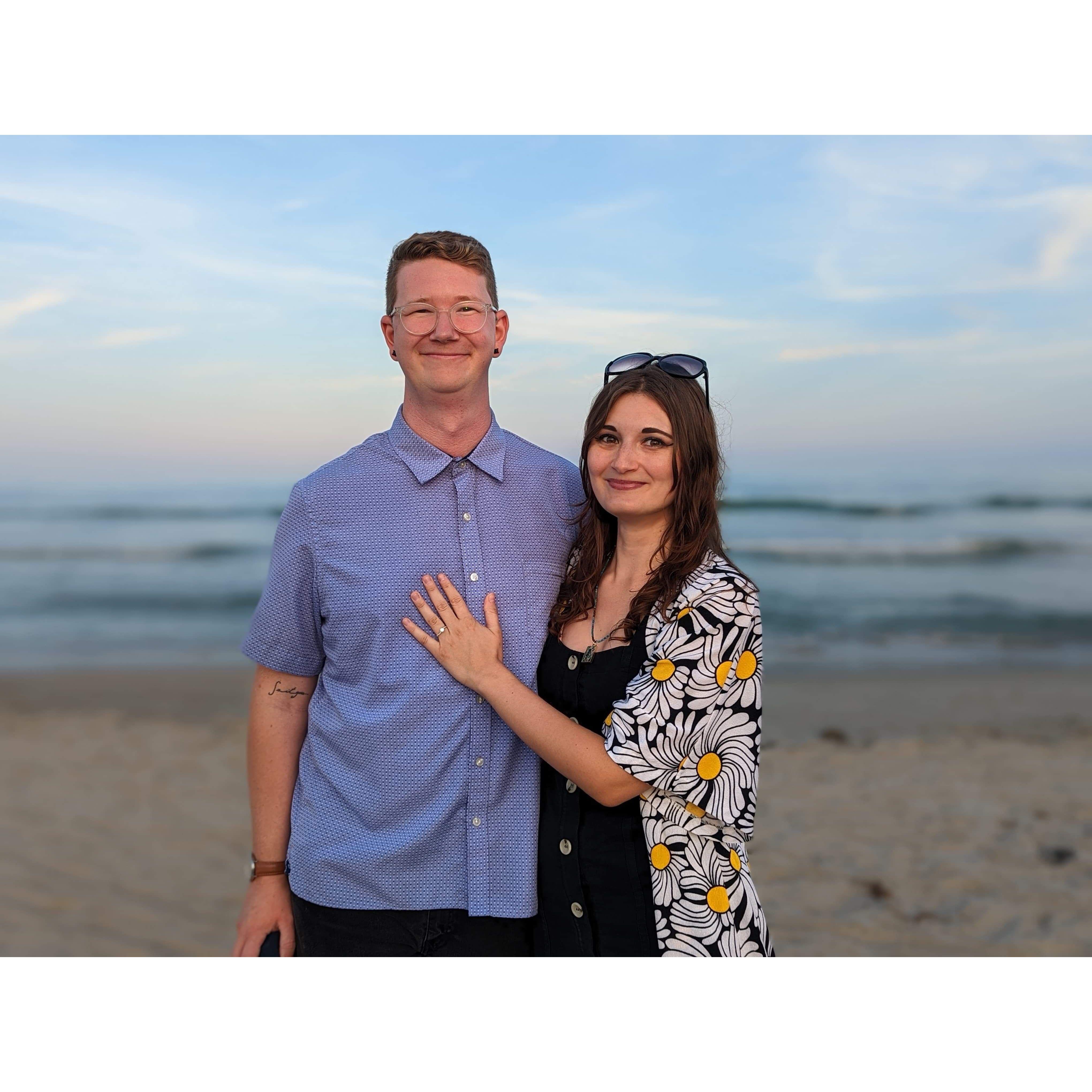 Moments after getting engaged