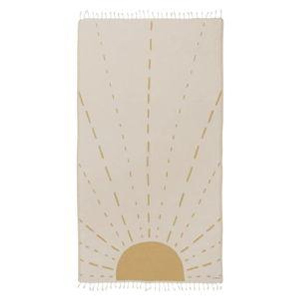 Sand Cloud Turkish Beach Towel - Sand Free - 100% Organic Turkish Cotton Yarn - Quick Dry Towel for Beach, Picnic Blanket or Throw - As Seen on Shark Tank - Sunrise