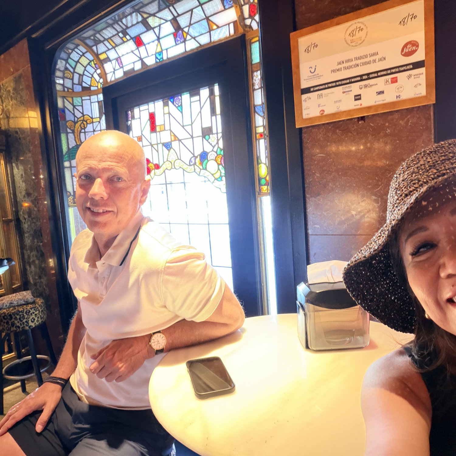On one stop of our Pintxos tour in Bilbao, Spain