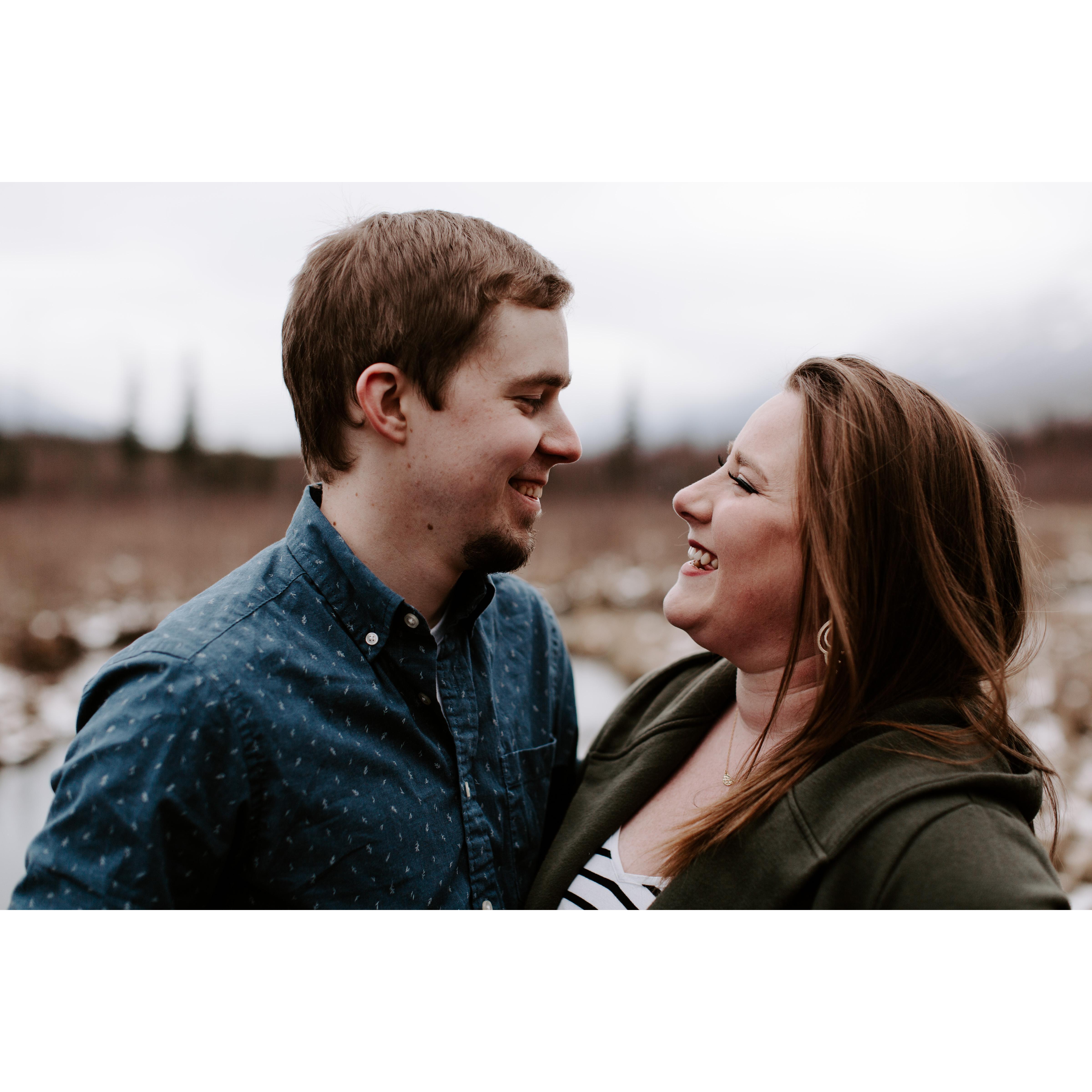 Engagement photos done in Alaska at Eagle River Nature Center by the amazing Sarah French.
Instagram: @sarah.french.photo
Facebook: @Sarah French Photo
Website: sarahfrenchphoto.com