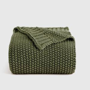Cotton Fisherman Throw - Olive