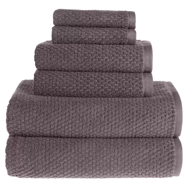 Wild Sage™ Savannah Cotton 6-Piece Towel Set in Charcoal