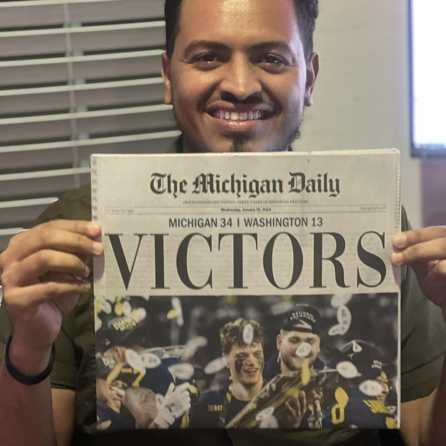 Go Blue!

Mussie swears I’m their lucky charm—they haven’t lost since we started dating! Especially when I’m watching… coincidence? I think not! 😏