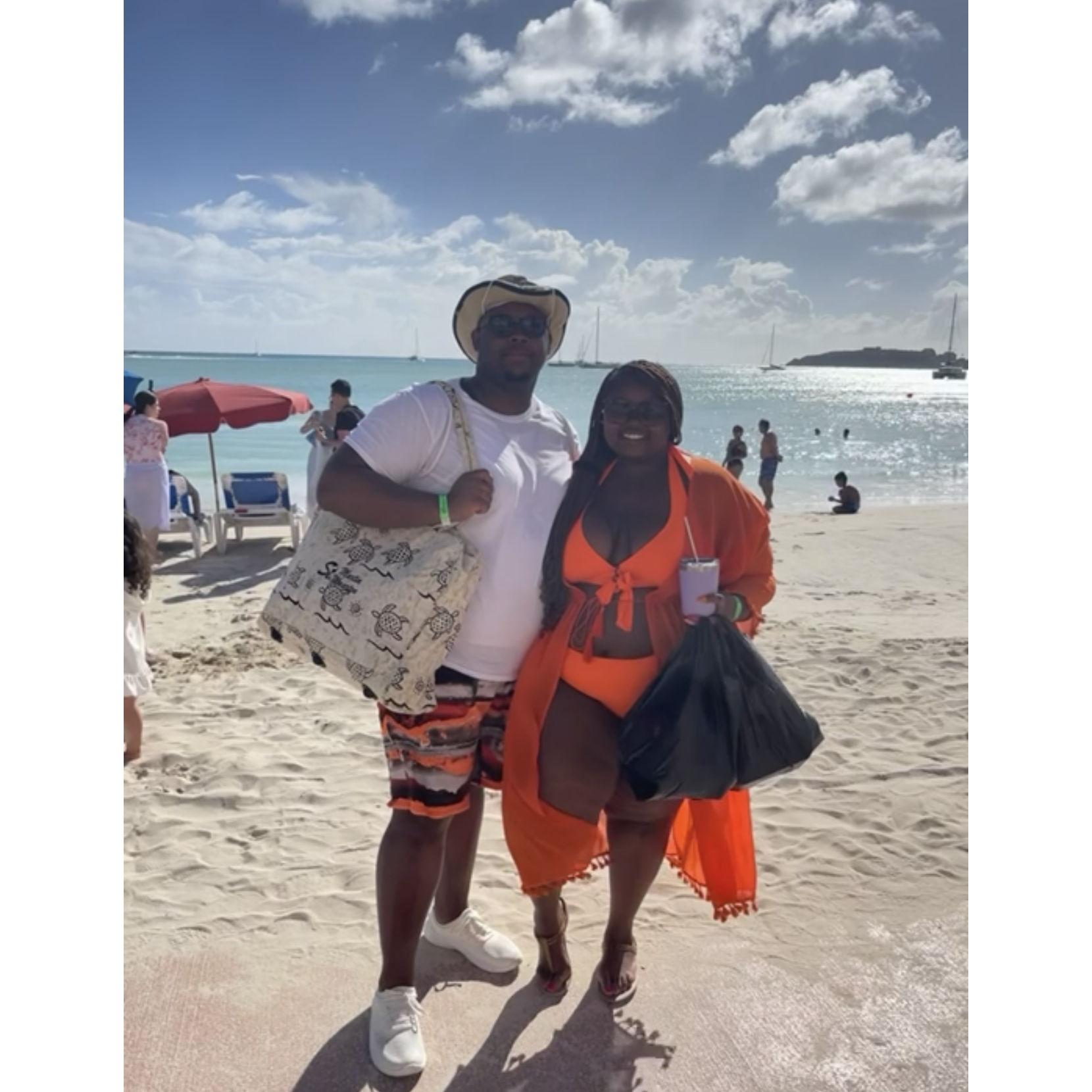 First time out of the country together! #StMarteen