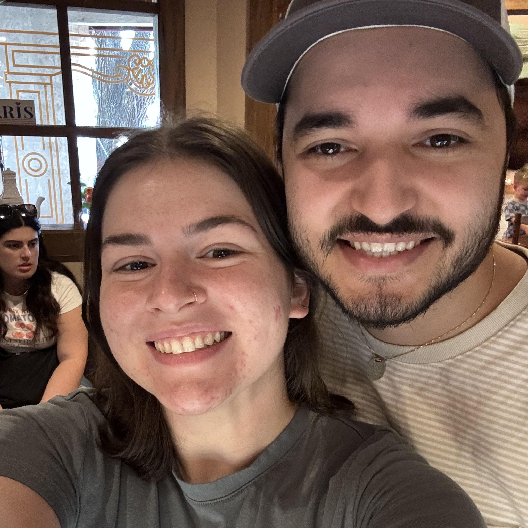 We recreated our first date at La Chatelaine bakery in Worthington for our 2 month anniversary.