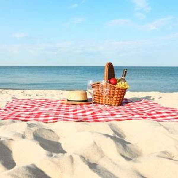 Picnic on the beach and picnic basket set for all our future picnics together