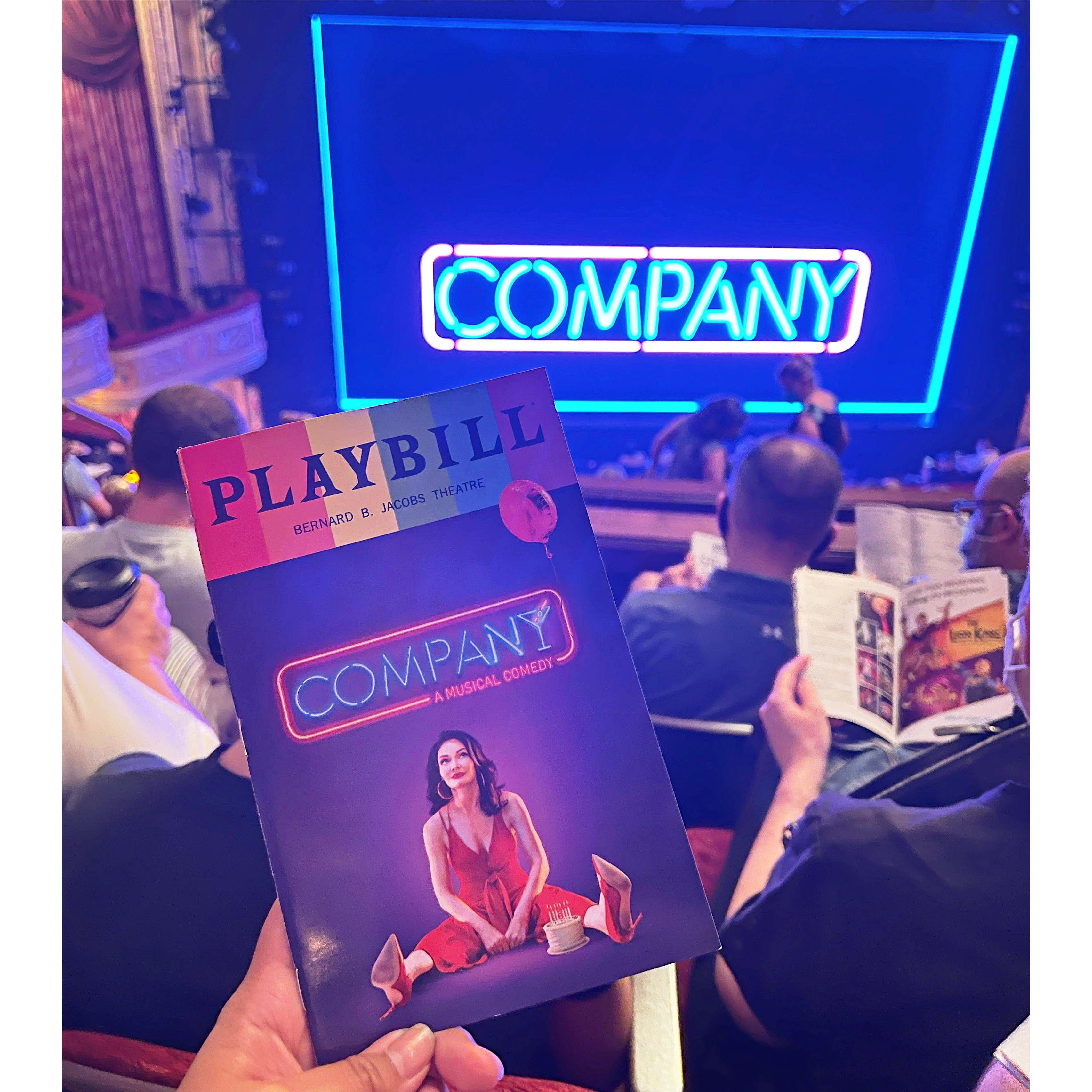 First Broadway show post-quarantine! Our 5th show together: Company 🎈