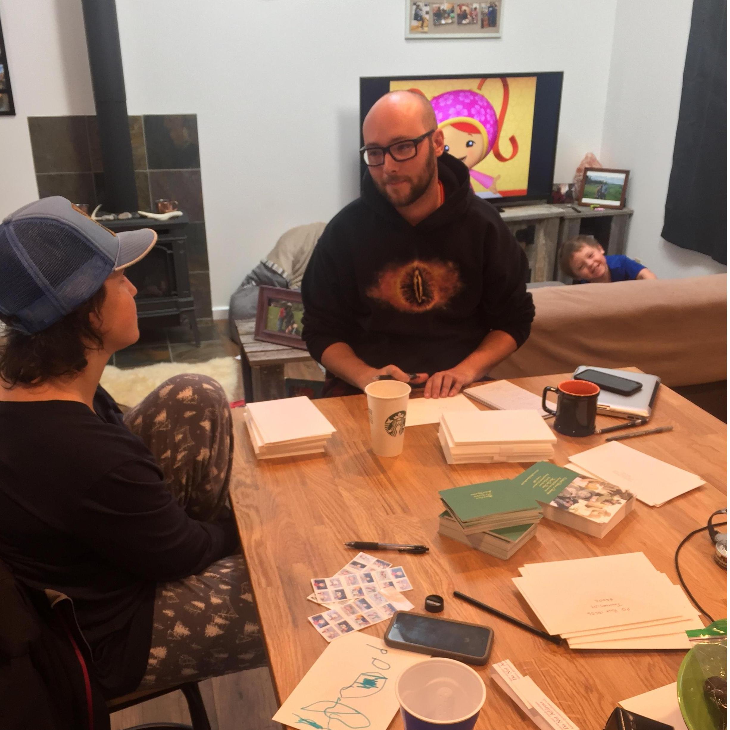 Hammering out wedding invites