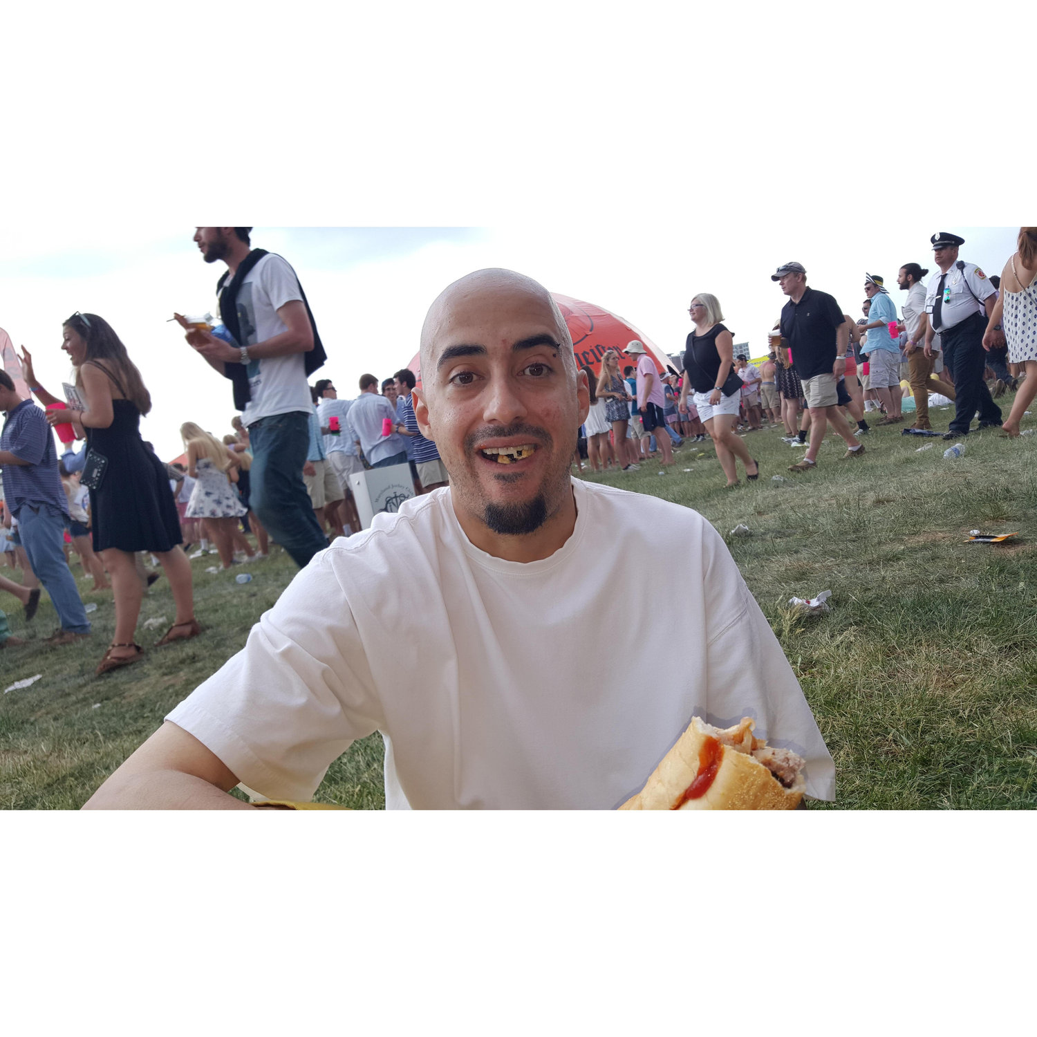 Much-needed food at a music festival