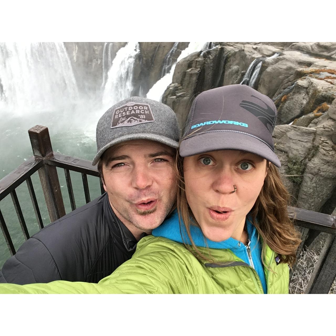 Some awesome waterfall on our road trip home from OR.
