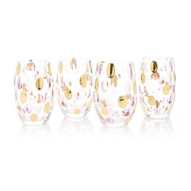 Set-of-4 Oval Dotted Glasses