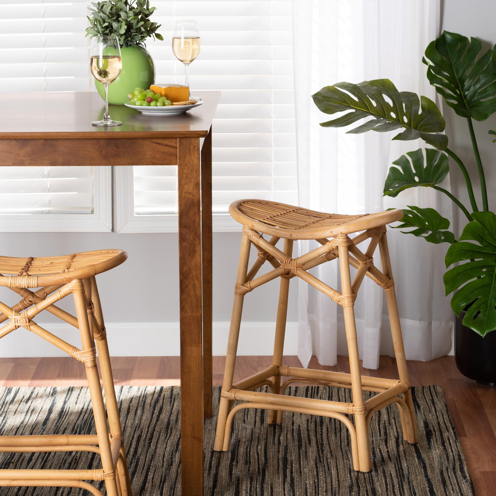 Baxton Studio, Elgon Modern Bohemian Counter Stool | Zola