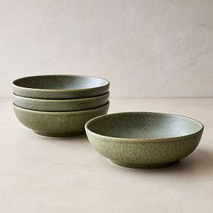 Kanto Stoneware Pasta Bowl - Green, Set of 8