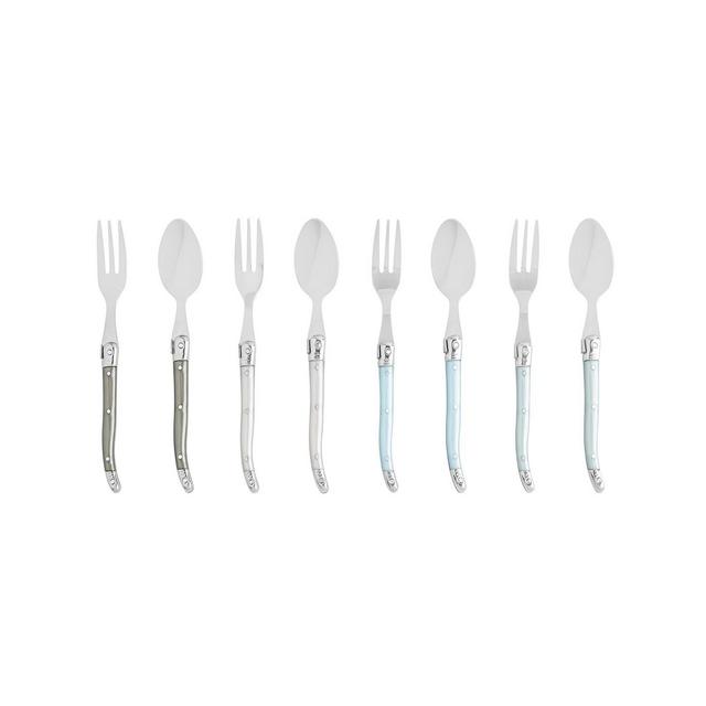 French Home Laguiole Cocktail or Dessert Spoons and Forks, Set of 8