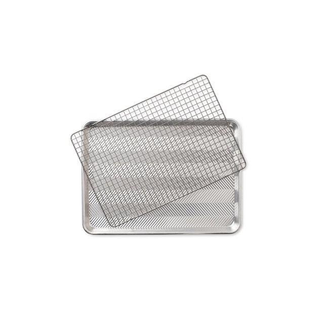 Nordic Ware Prism Half Sheet with Nonstick Grid - Silver