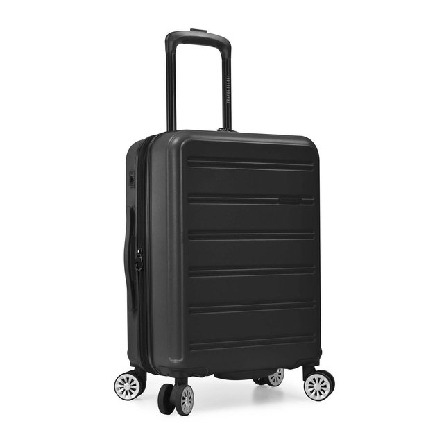 Travel Select Snowcreek Matte 21" Hardside Spinner Carry On Suitcase with USB Port - Black