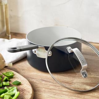 Bobby Flay Professional Ceramic Nonstick Small Saucepan with Lid