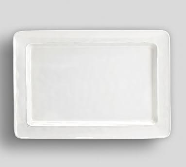 Cambria Handcrafted Stoneware Rectangular Serving Platter - stone
