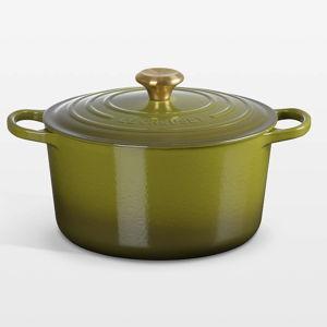 Le Creuset Signature 6.5-Qt. Sea Salt Enameled Cast Iron Deep Round Dutch Oven + Reviews | Crate & Barrel