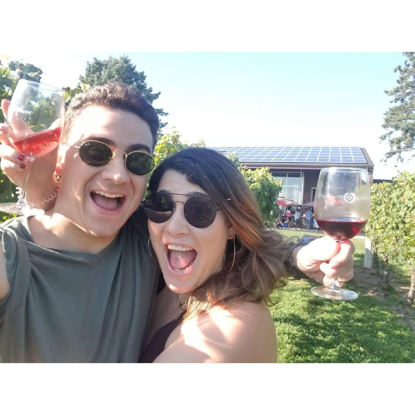 Vineyard dates in the sunny Boston summer