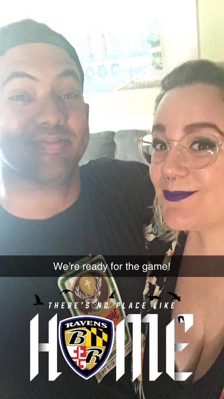 We went to Baltimore to watch the Ravens play the Cleveland Browns.