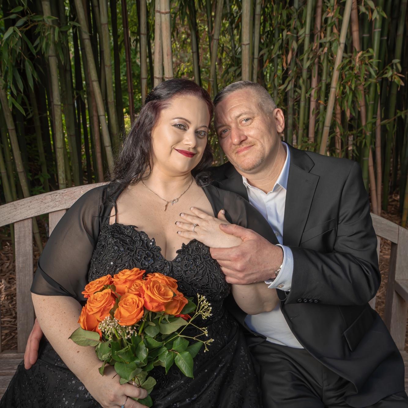 Grounds for Sculpture was a beautiful place to take our engagement photos at ๐