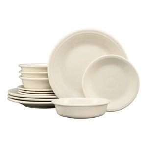Fiesta Classic Rim 12-Piece Dinnerware Set, Service for 4 - Linen