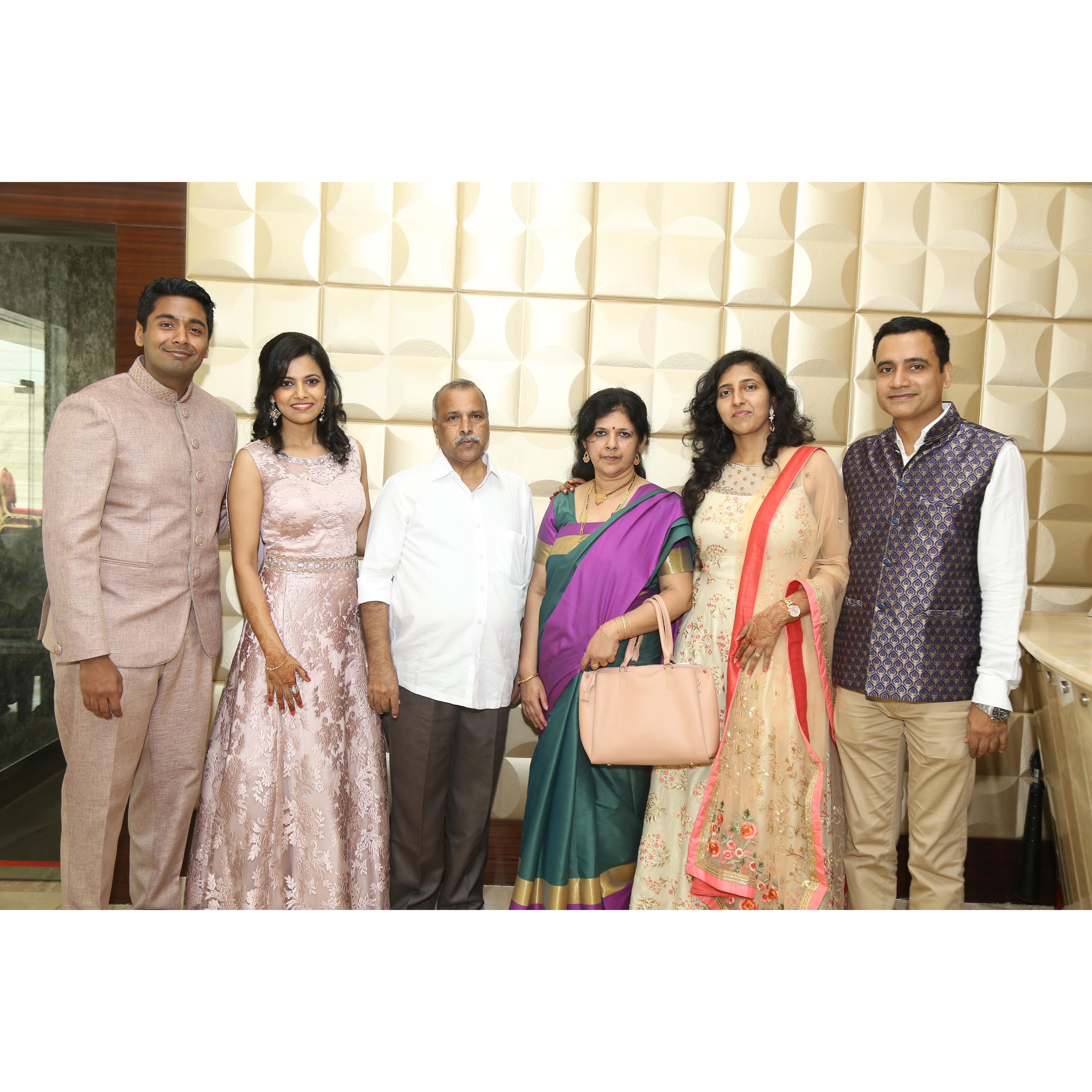 Bride's parents and sister and brother-in-law