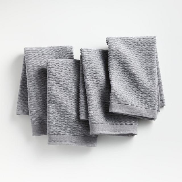 Bar Mop Grey Towels, Set of 4