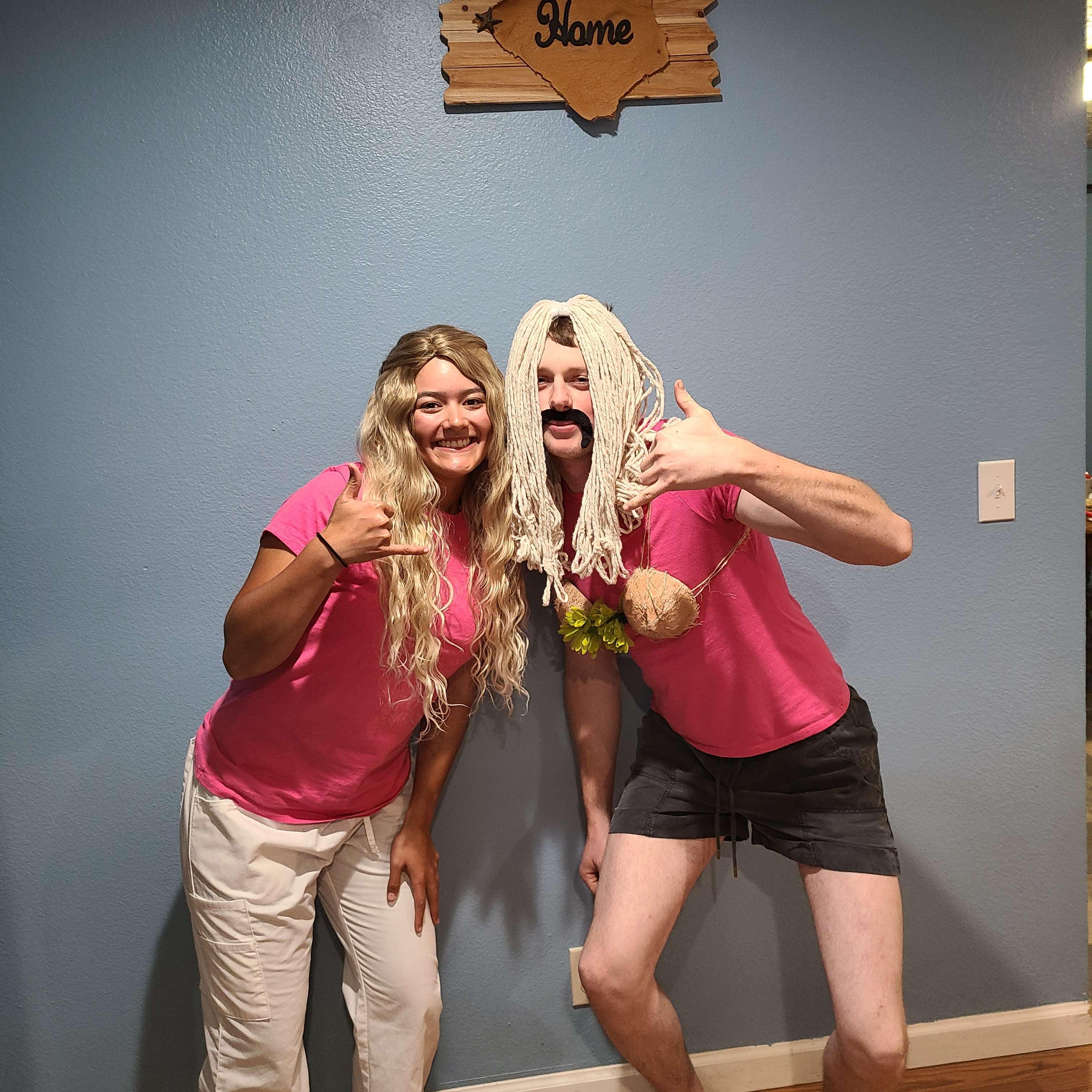 Twinning as Lucy Whitmore for Halloween.