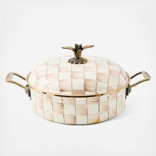 Mocha Check Steel 5 Qt. Casserole