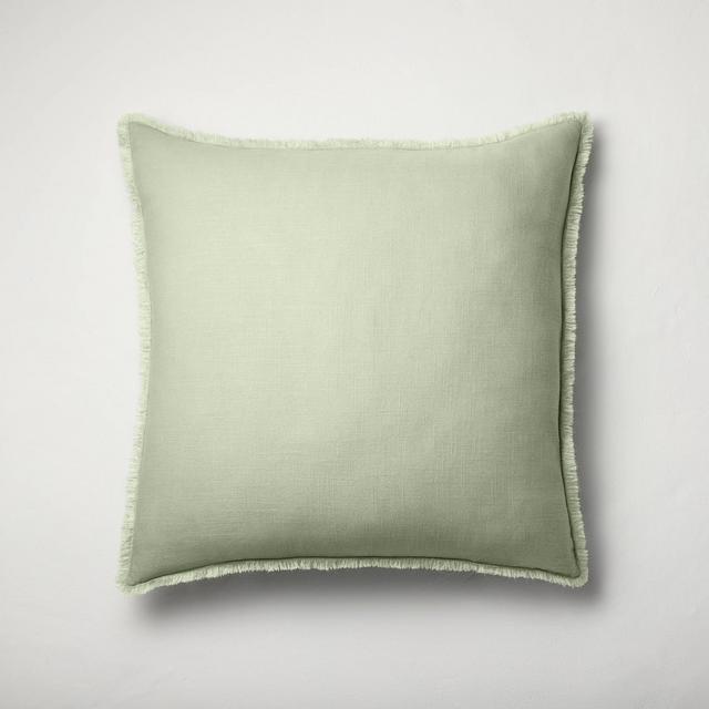 Euro Heavyweight Linen Blend Throw Pillow Sage Green - Casaluna™