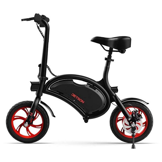 Jetson Electric Bike Bolt Folding Electric Bike, Black - with LCD Display, Lightweight & Portable with Carrying Handle, Travel Up to 15 Miles, Max Speed Up to 15.5 MPH , 40" x 20" x 37"