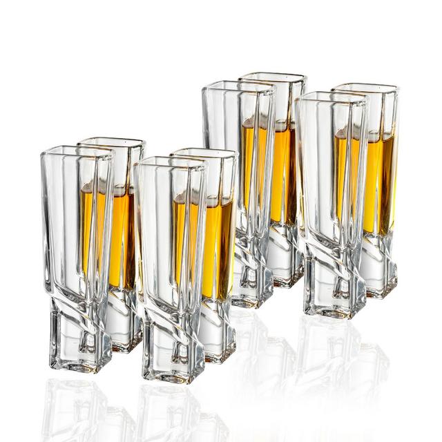 JoyJolt Carre Square Shot Glasses, Set of 8